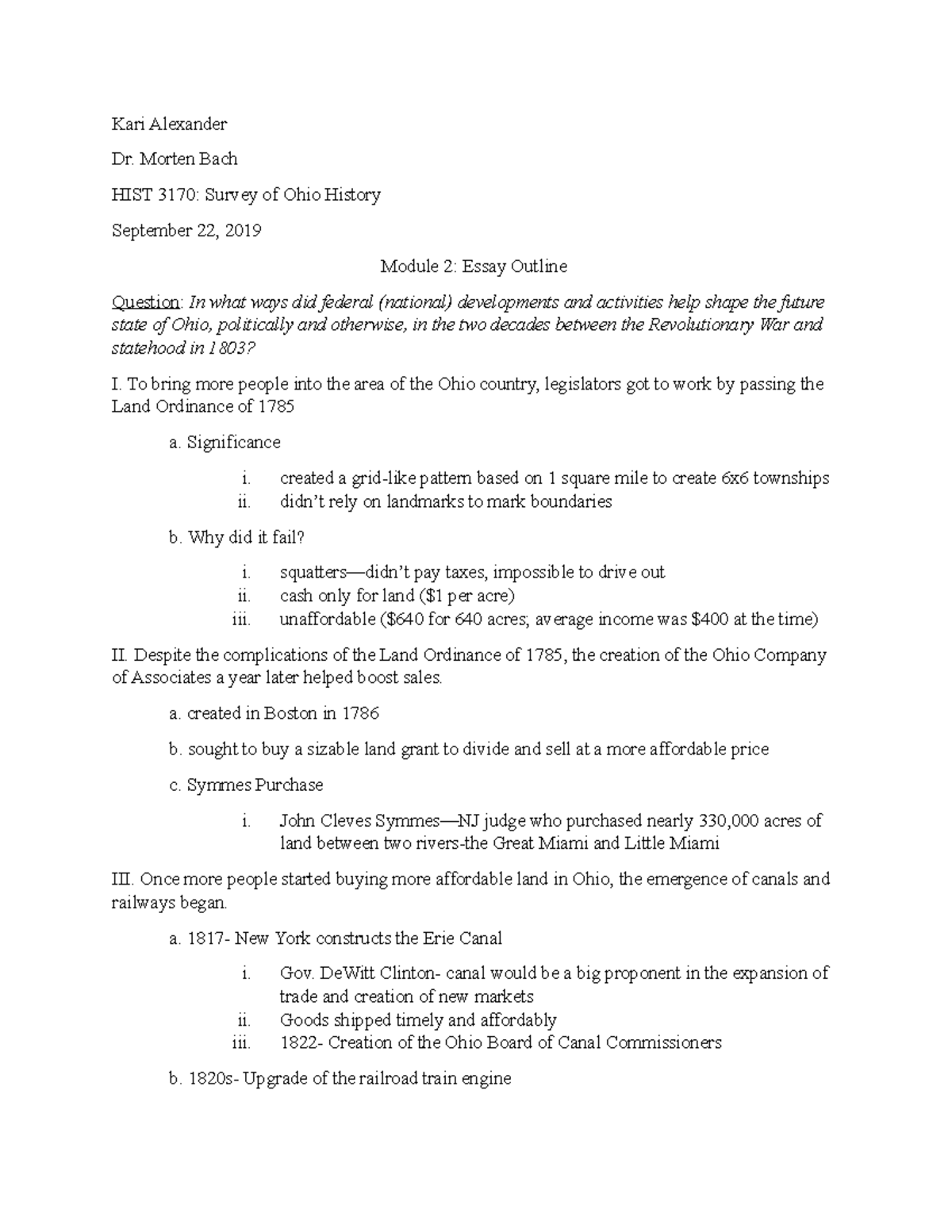 Module 2 Outline - In what ways did federal (national) developments and ...