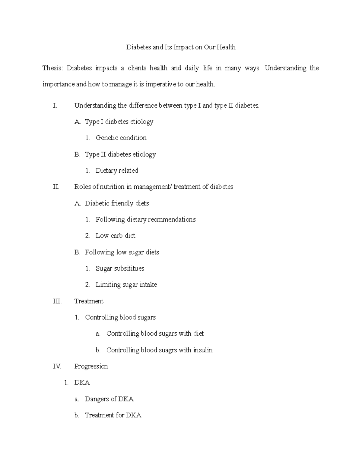 thesis topic on diabetes