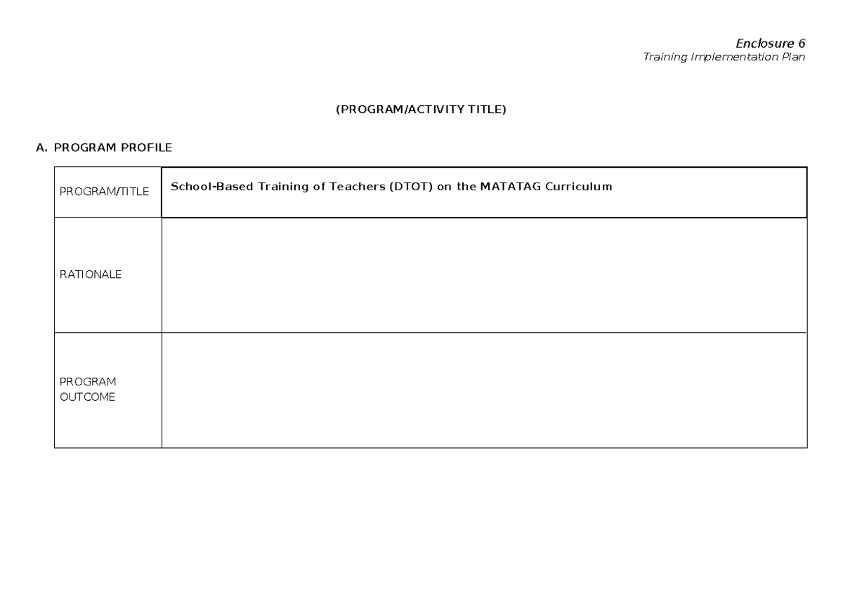Enclosure-6-Training-Implementation-Plan-Template (For RTOT, DTOT, SBTT ...