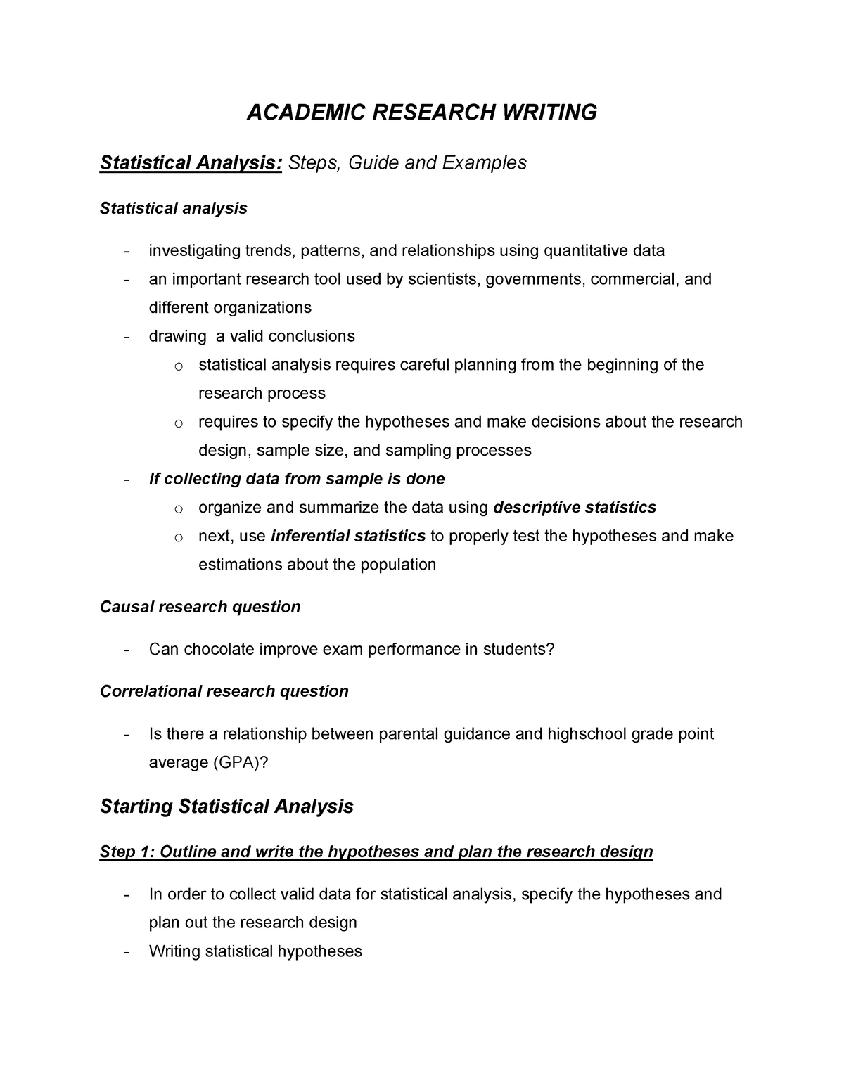 Statistical Analysis: Steps, Guide And Examples - ACADEMIC RESEARCH ...