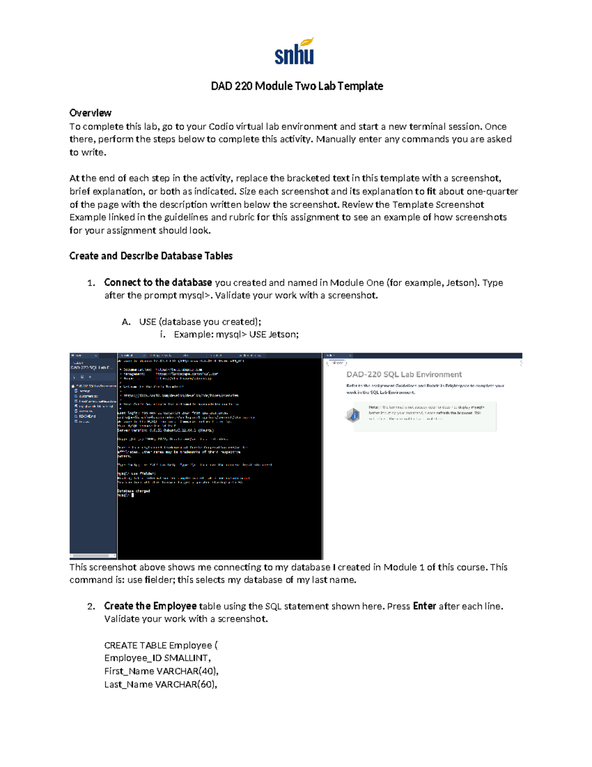 DAD 220 Module Two Lab Template Justin Fielder - DAD 220 Module Two Lab ...