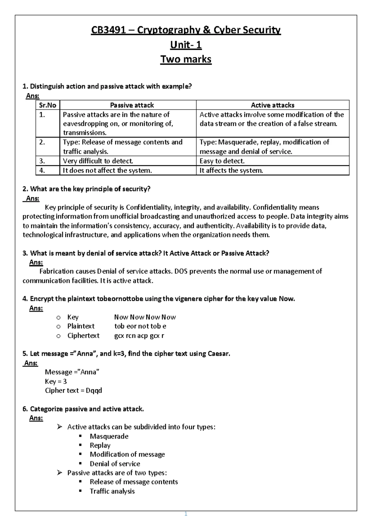 Cyber notes - Part A: (10 X 2 = 20 Marks) Types of fingerprinting in ...