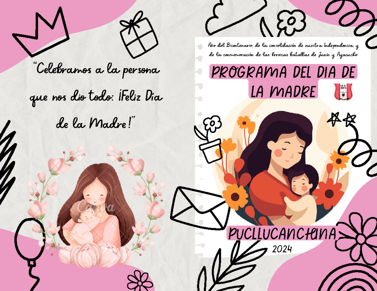 Programa DEL DIA DE LA Madre - Estructura II - PROGRAMA DEL DIA DE LA