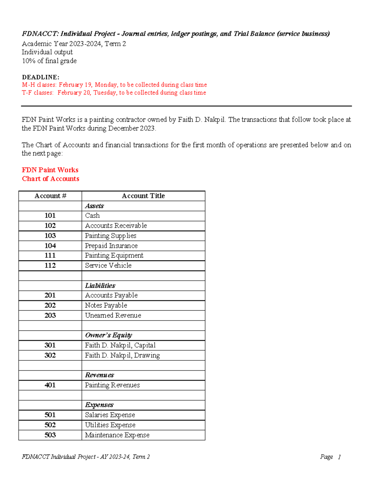 F Dnacct Individual+Project edited - FDNACCT Individual Project - AY ...