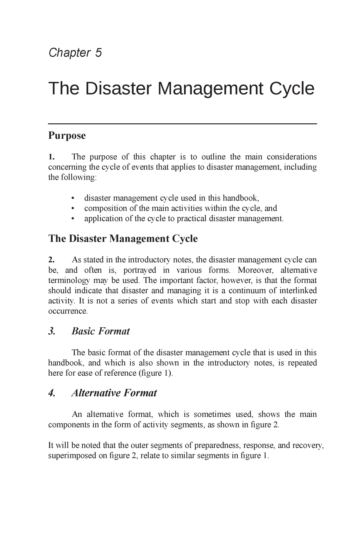 Disaster Management -The disaster management cycle - Chapter 5 The ...