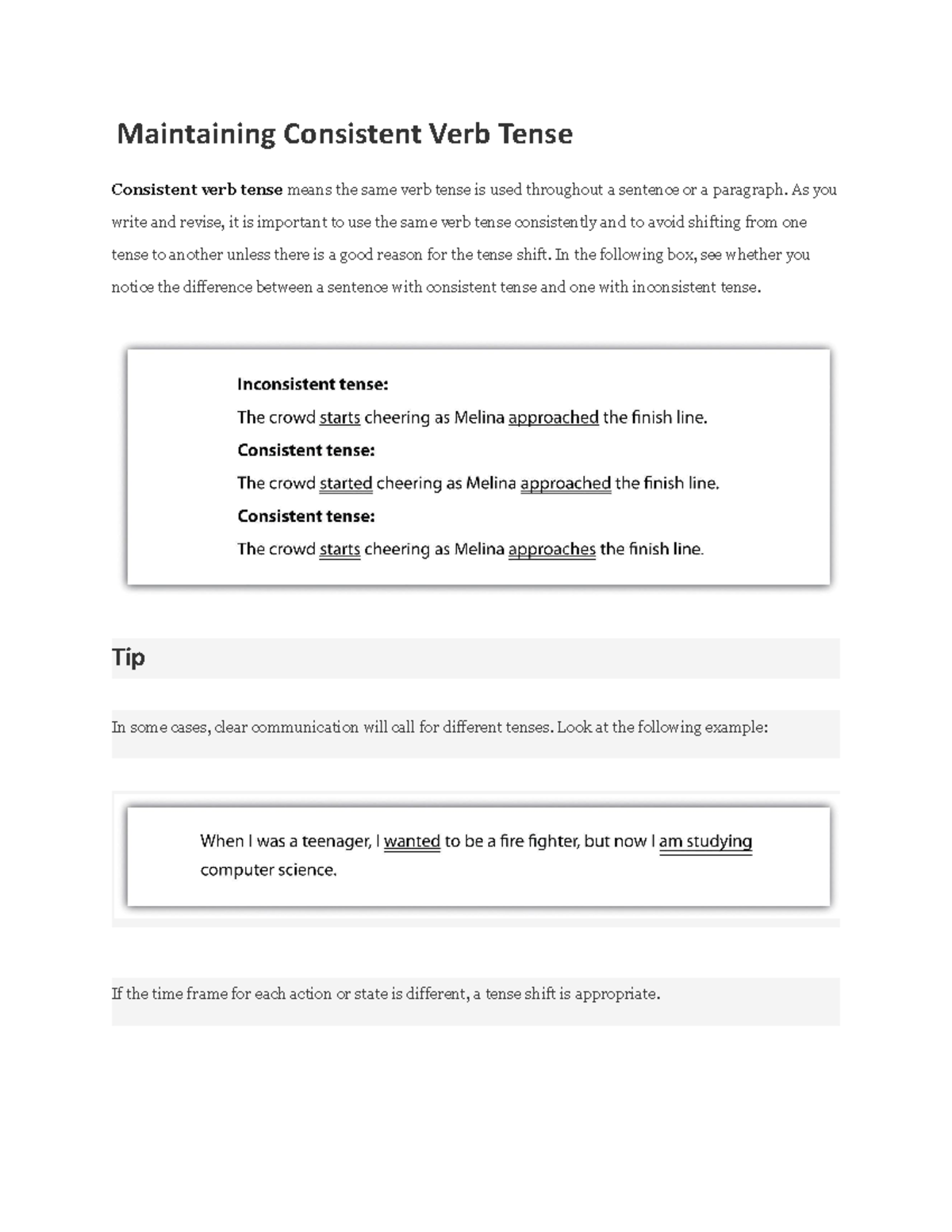 1 3 Verb Tense Part 3 Maintaining Consistent Verb Tense Consistent 