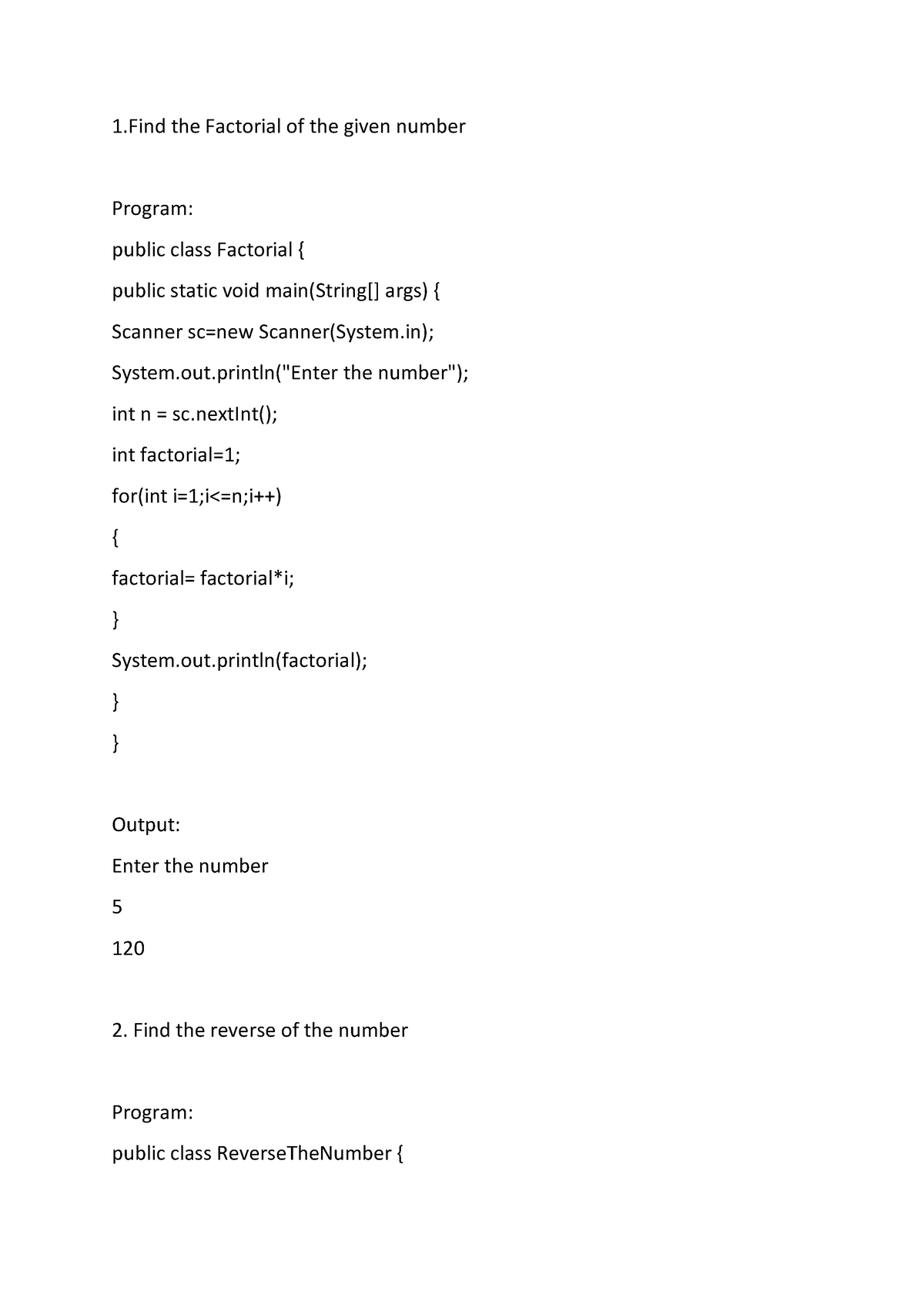 java-coding-interview-questions-1-the-factorial-of-the-given-number