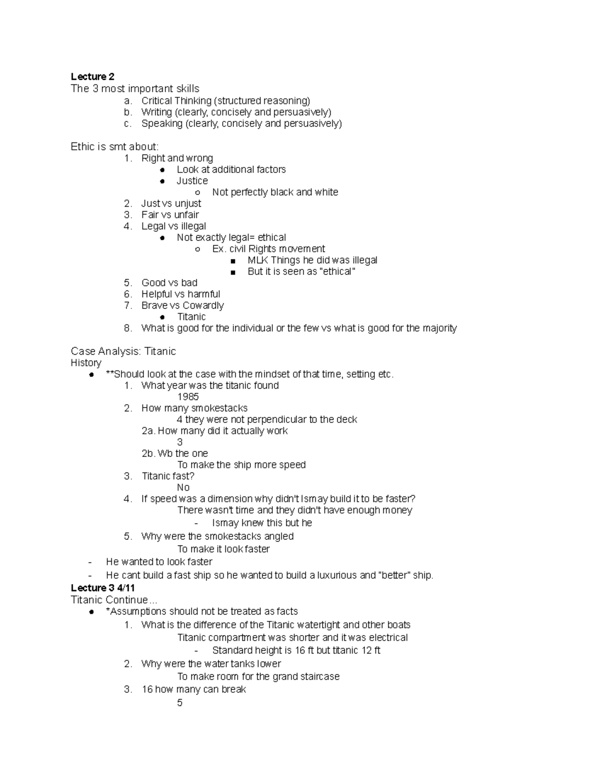 Mgt 16 - Lecture notes - Lecture 2 The 3 most important skills a ...