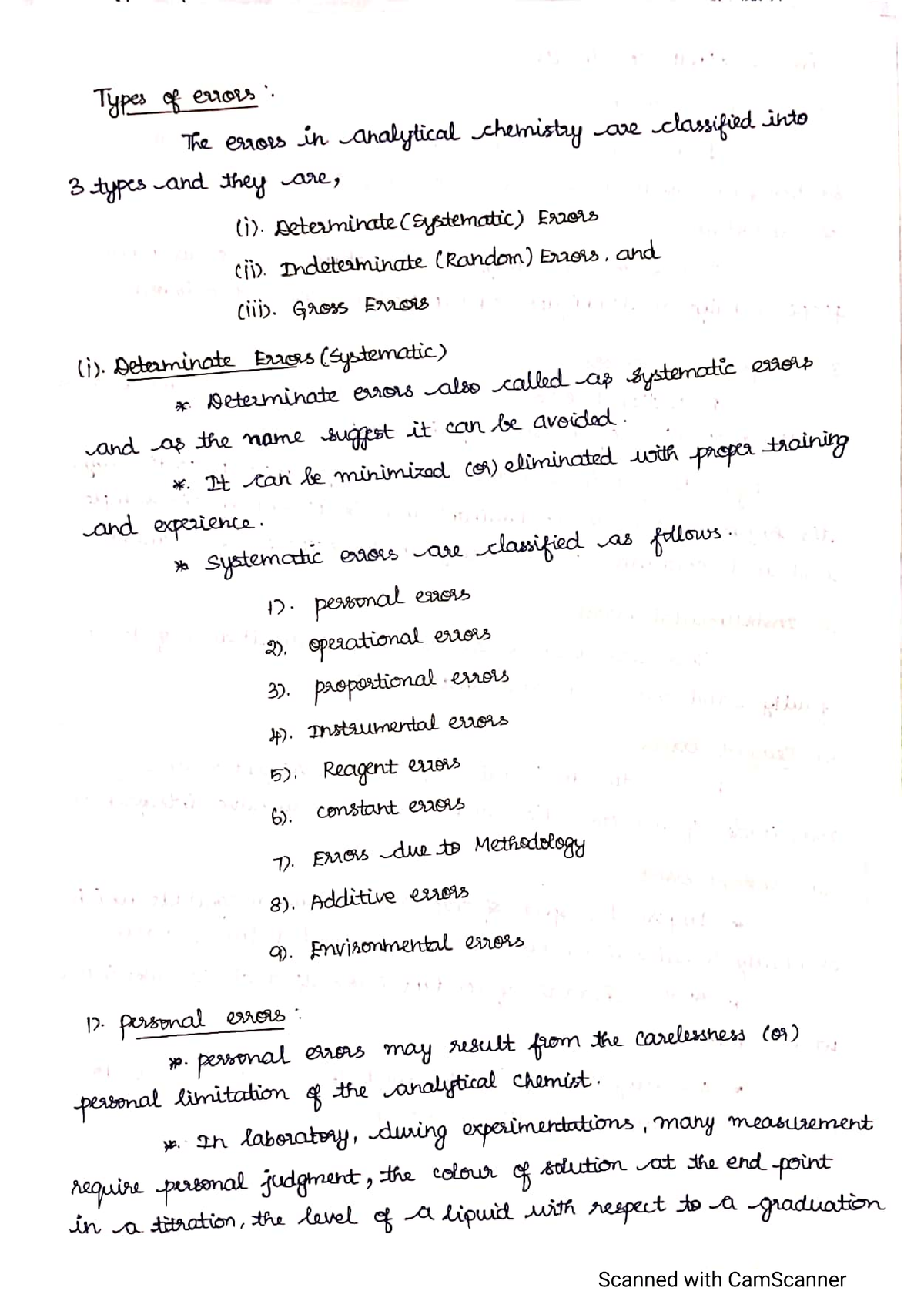 Types of errors - B.pharm - Studocu