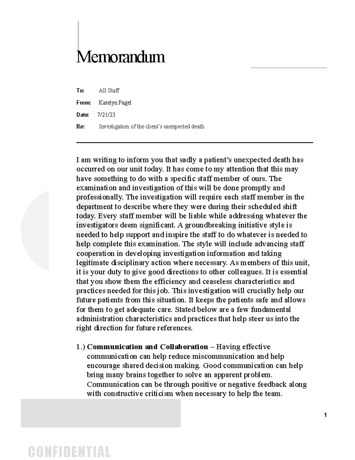 module 01 written assignment leadership and management attributes