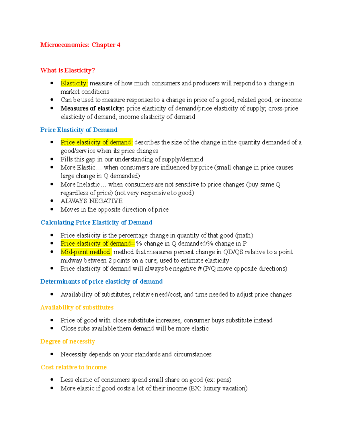 Microeconomics Chapter 4 notes - Microeconomics: Chapter 4 What is ...