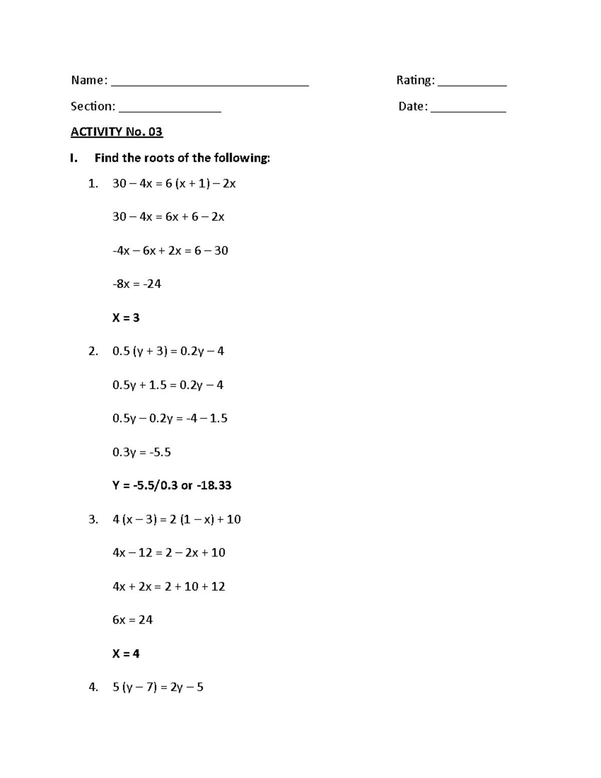 AE4- Activity-No - dumdy - Name: _____________________________ Raing ...