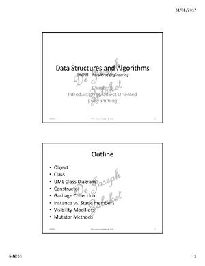 GIN 231 EN chap4 - //// - Data Structures and Algorithms GIN231 ...