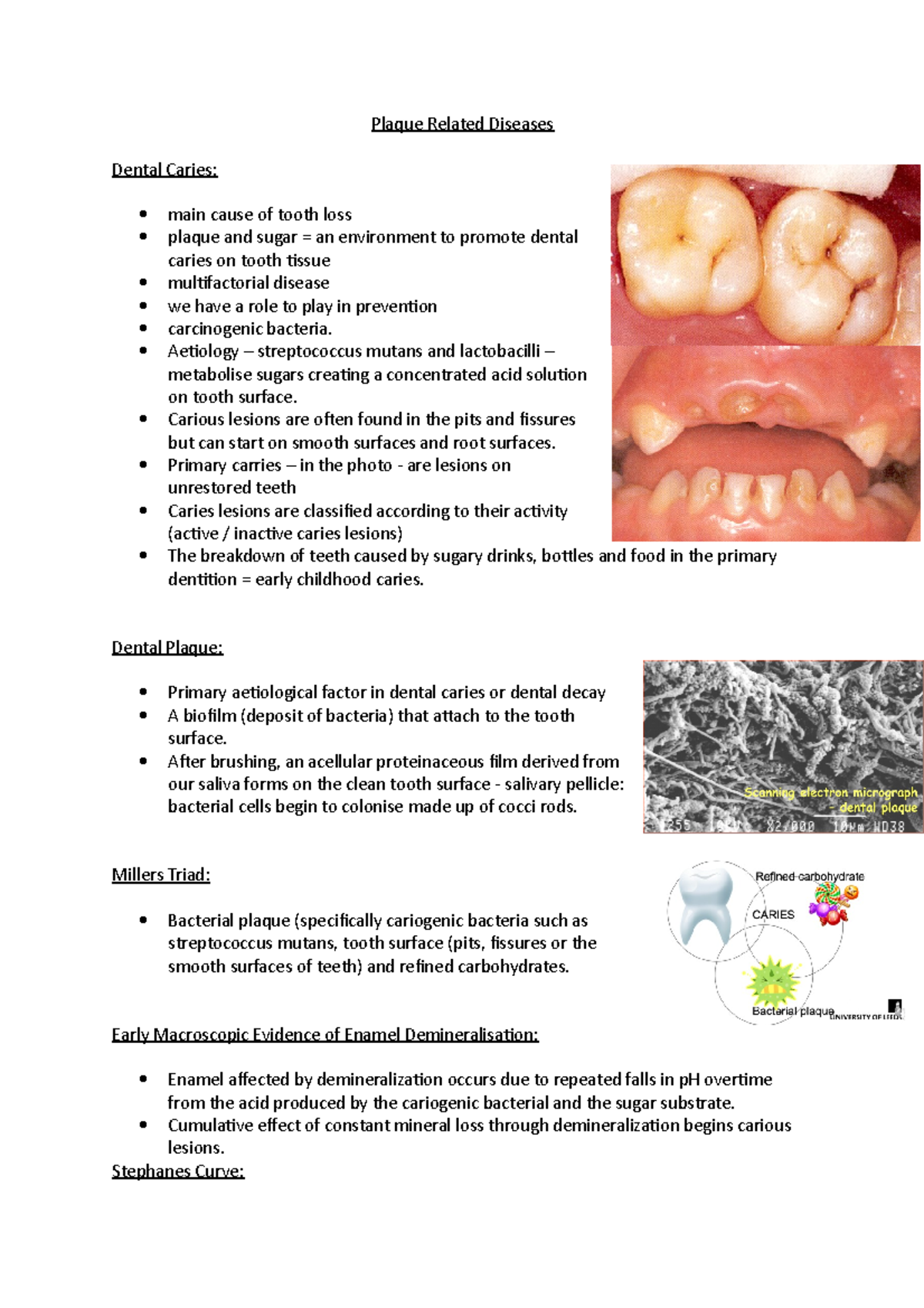Plaque Related Diseases Plaque Related Diseases Dental Caries main
