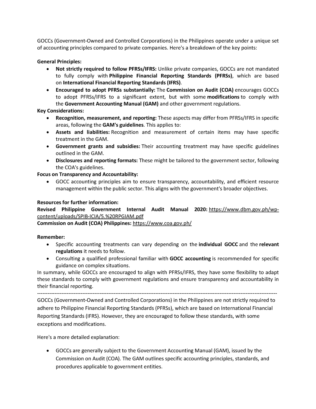 Specialized-Prex - Handout - GOCCs (Government-Owned and Controlled ...