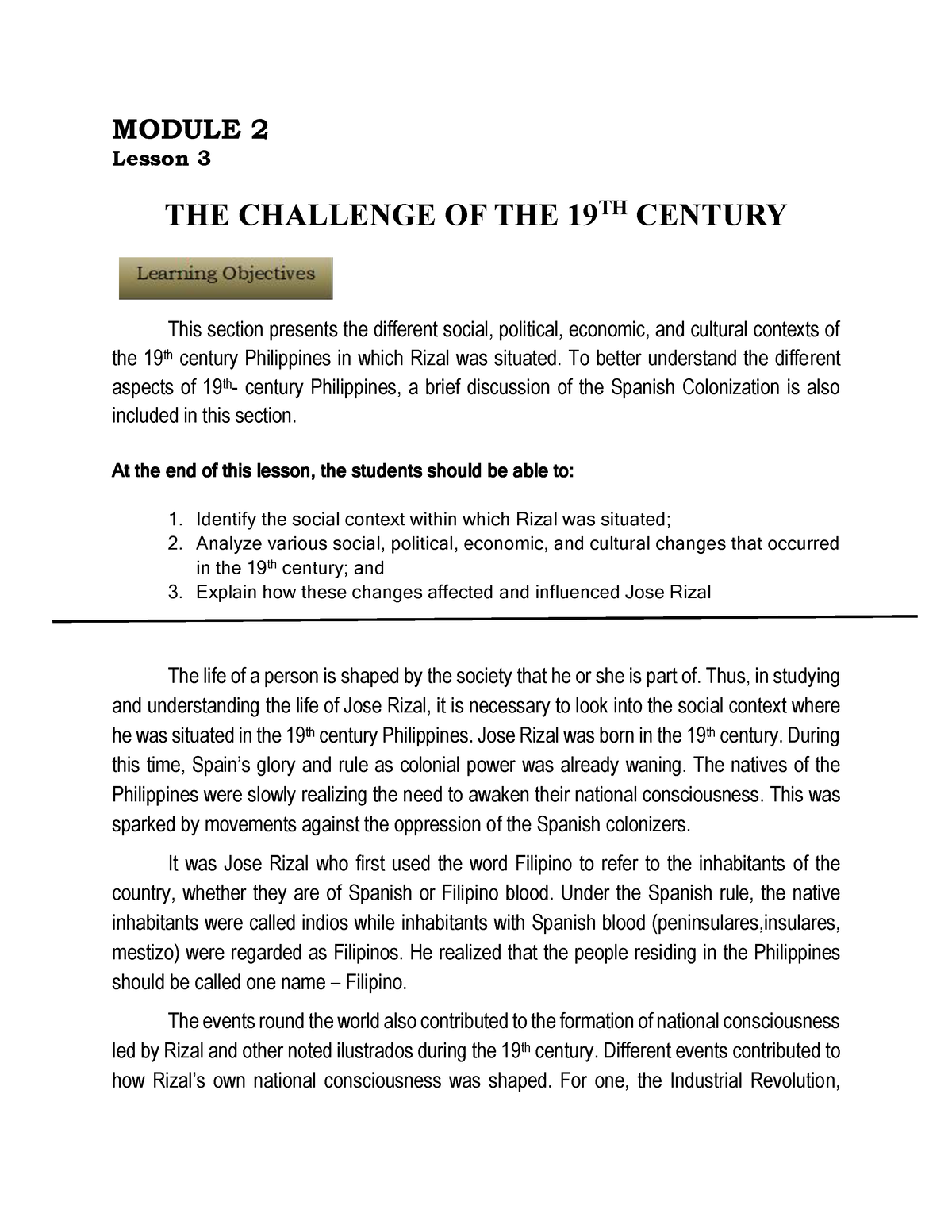 lesson-4-the-challenge-of-the-19th-century-module-2-lesson-3-the