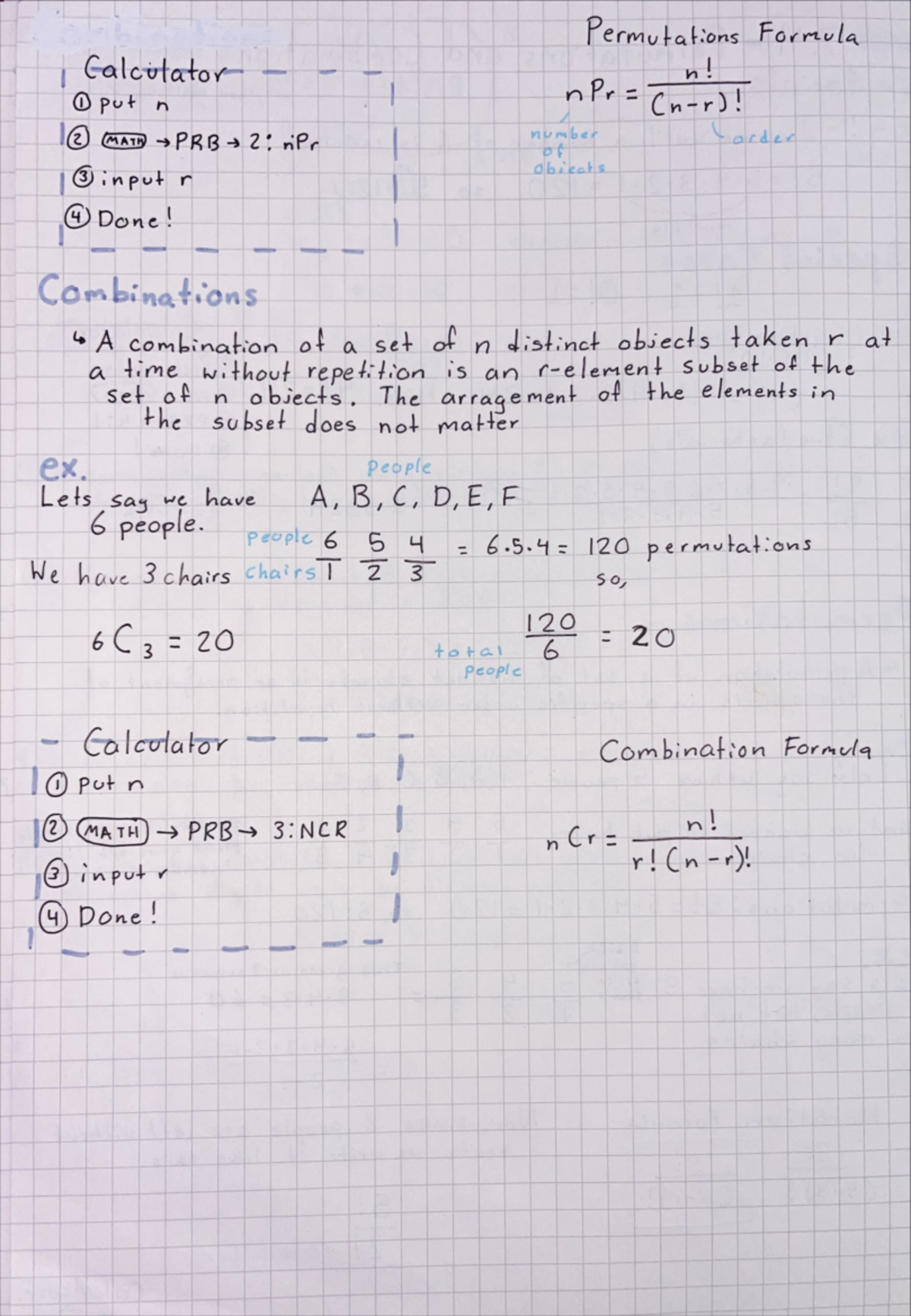 7.4- Permutations and Combinations - MATH 1324 - Studocu