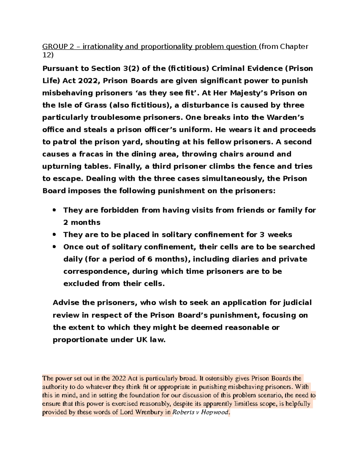 Irrationality and proportionality - At Her Majesty’s Prison on the Isle ...