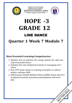 HOPE 3 Q1 M2 - Hope 3 Quarter 1-Module 2 - Health Optimizing Physical ...