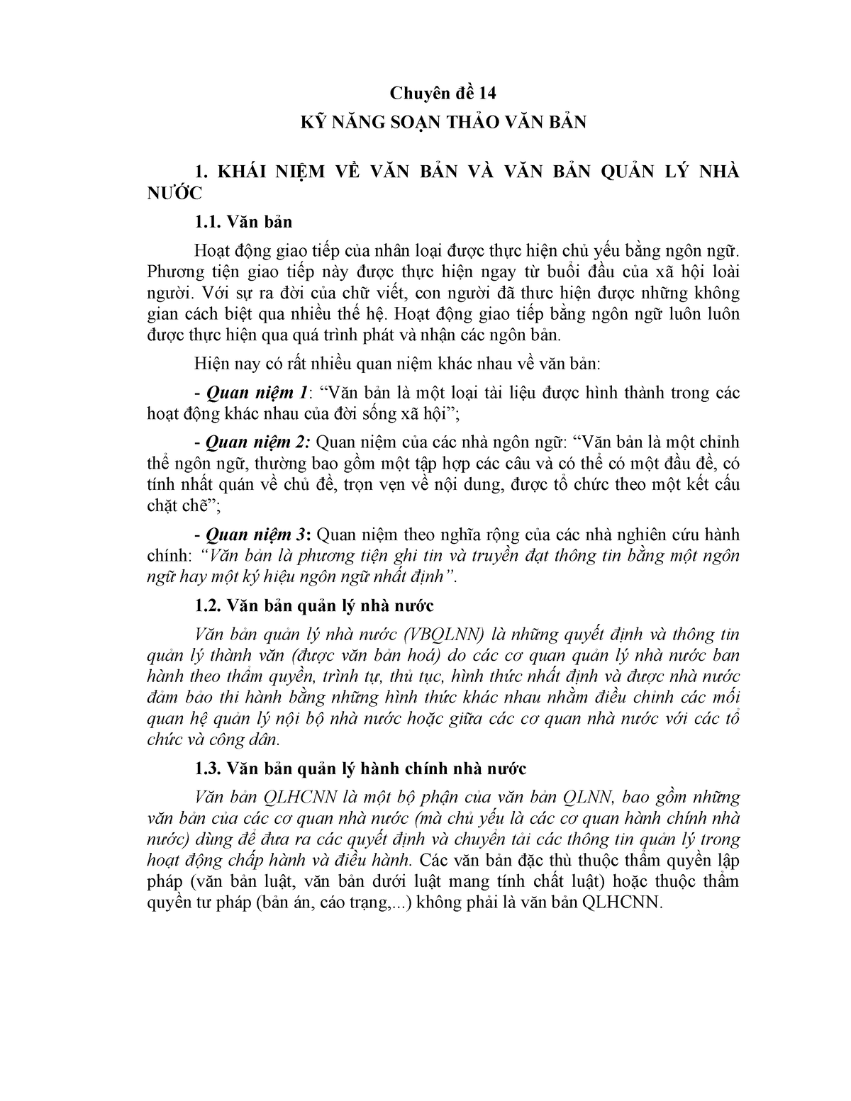 Soạn Thảo Văn Bản Hành Chính Chuyên đề 14 KỸ NĂng SoẠn ThẢo VĂn BẢn 1 KhÁi NiỆm VỀ VĂn BẢnu2