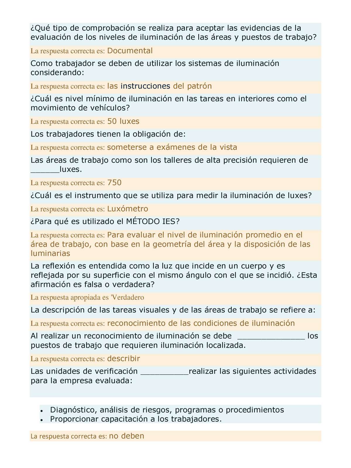 Respuestas NOM 025 - ¿Qué Tipo De Comprobación Se Realiza Para Aceptar ...