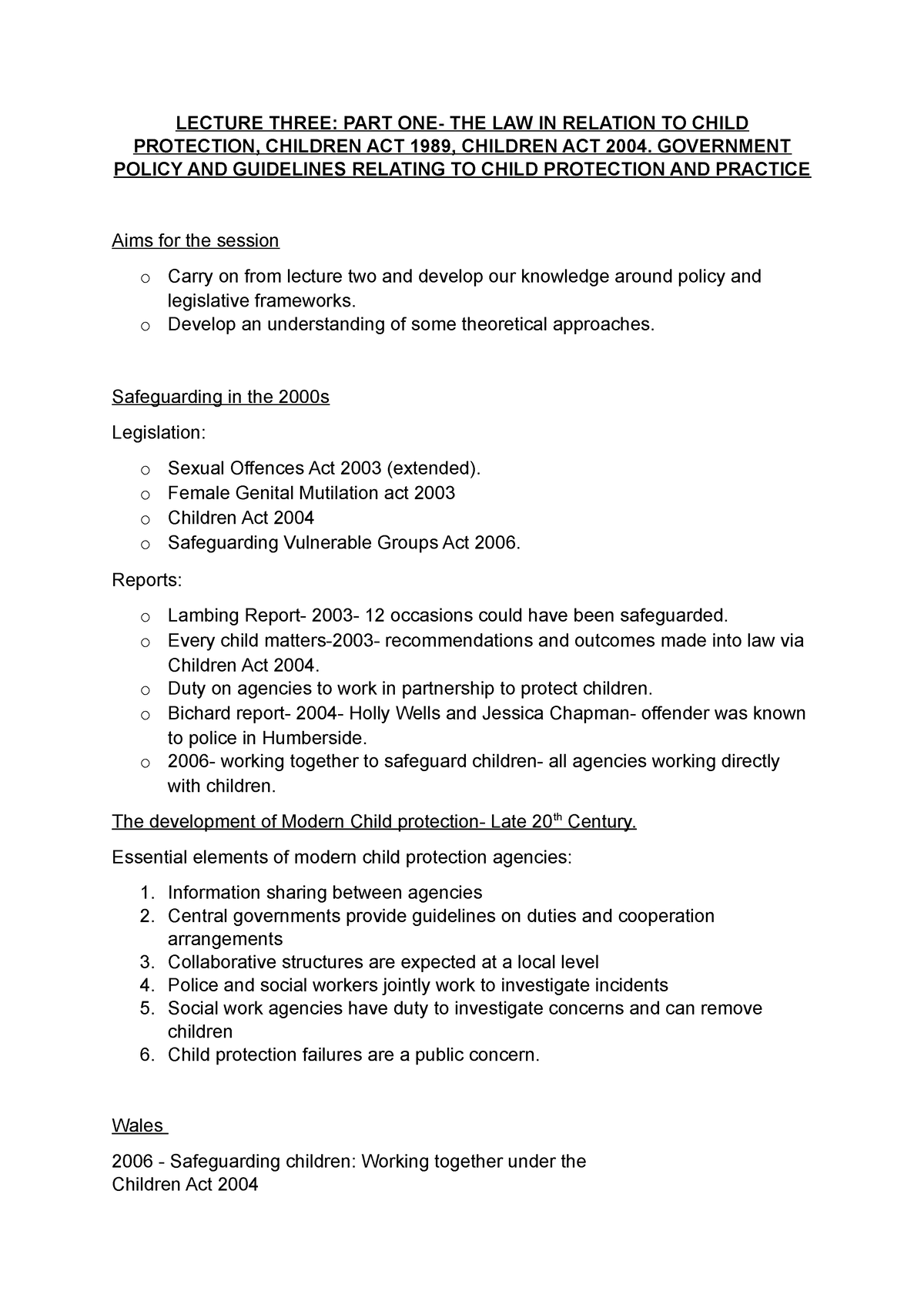 Lecture 3-A- law and policy - LECTURE THREE: PART ONE- THE LAW IN ...