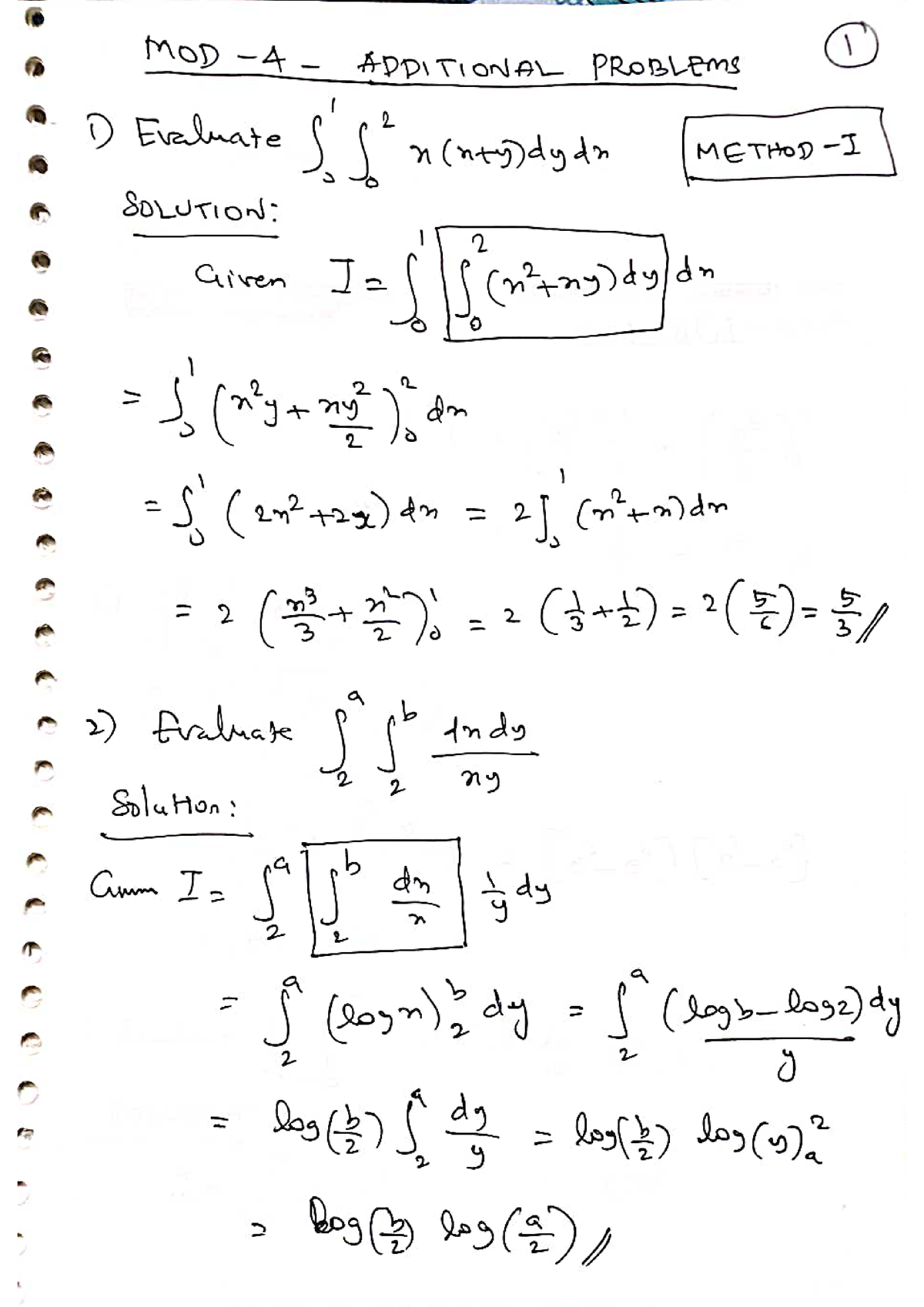 Multiple Integrals Problems - Calculus For Engineers - Studocu