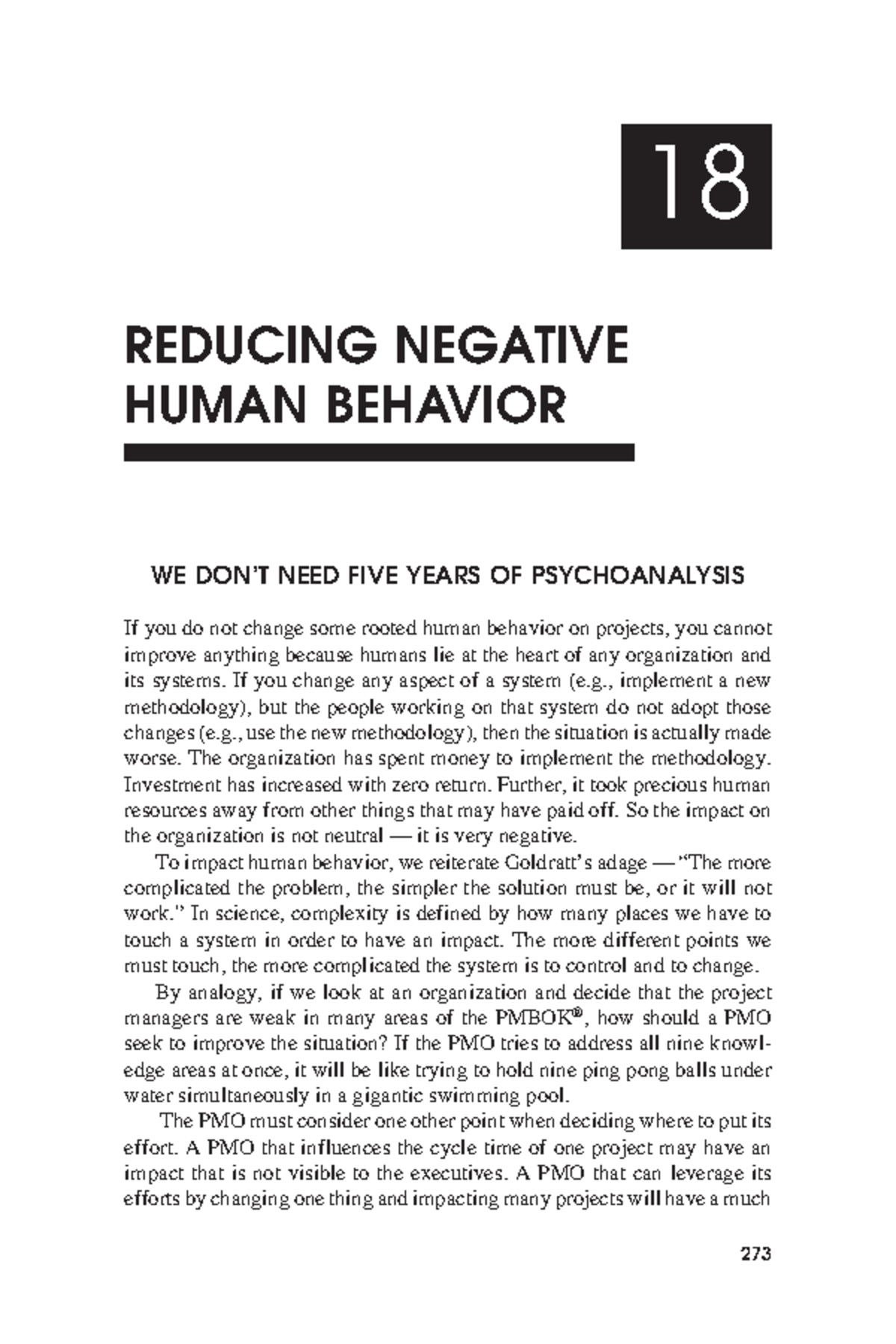 Chapter 18 - Reducing Negative Human Behavior - 18 REDUCING NEGATIVE ...