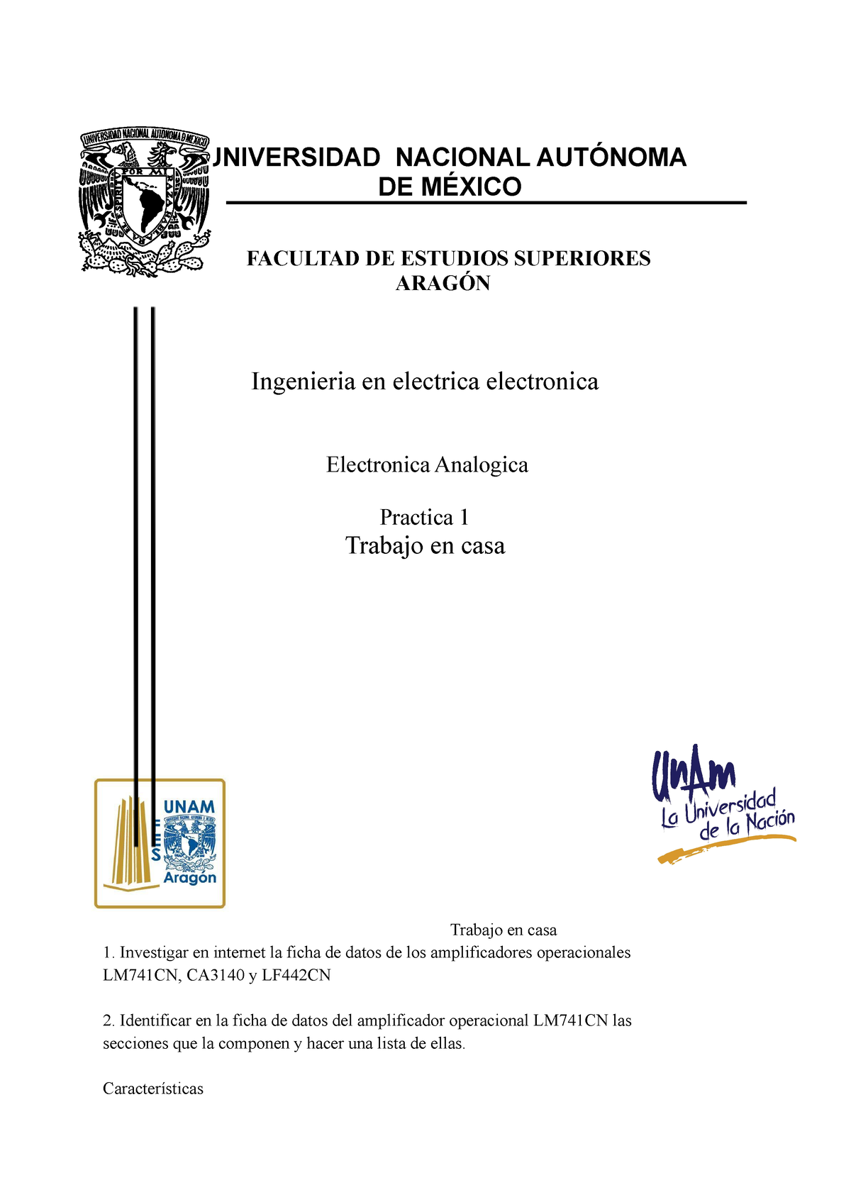 Cuestionario Previo Practica 1 Electronica Analogica - UNIVERSIDAD ...