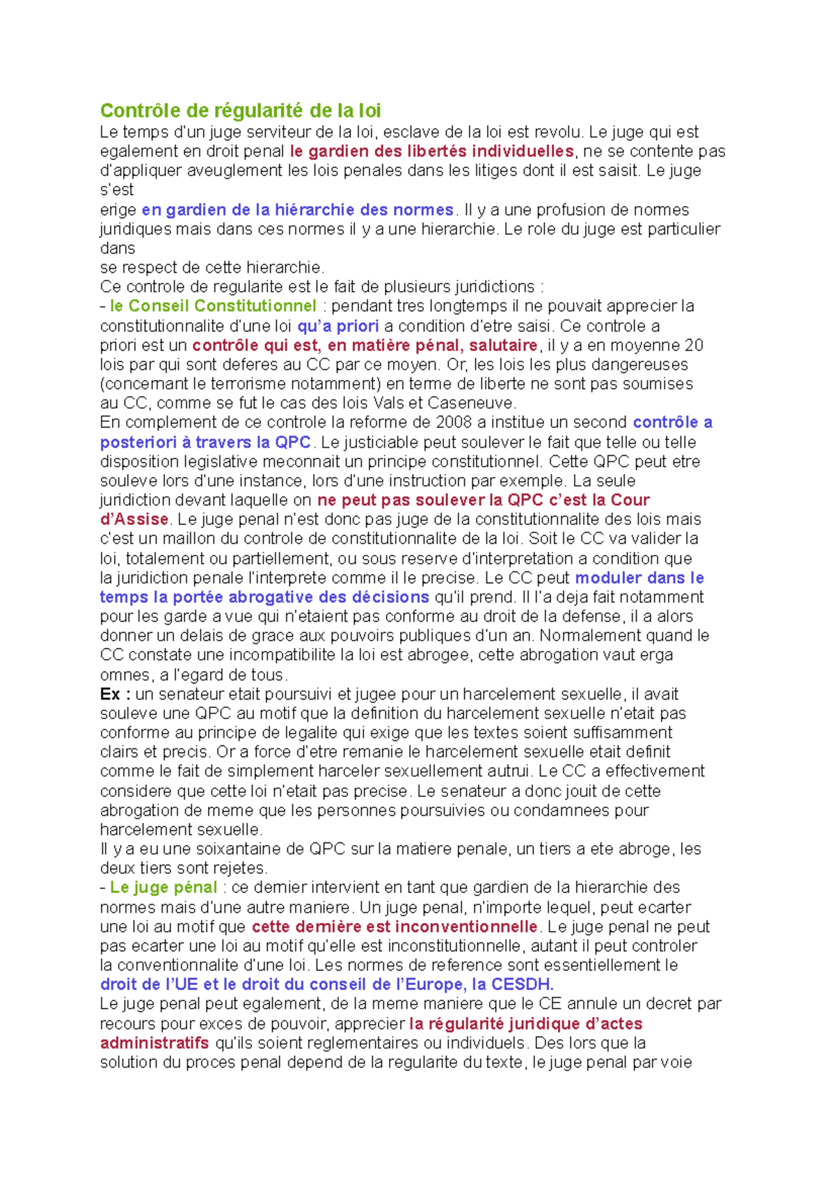 Le Juge Administratif Et La Loi Dissertation