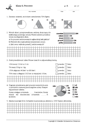 Liczby Naturalne I Ułamki Sprawdzian Klasa 6 Online www.studocu.com