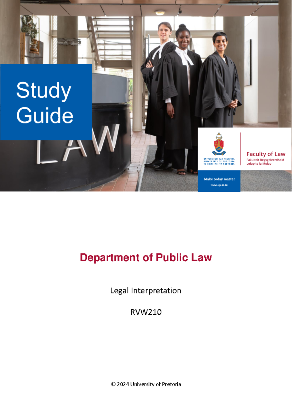 2024 Study guide - info about rvw - Department of Public Law Legal ...
