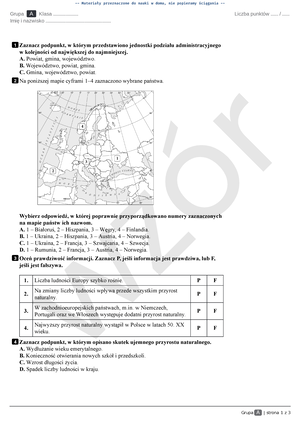 Test Dzial 1 Tematy 7 14 Odpowiedzi - Strona 1 Z 2 Klucz Odpowiedzi ...