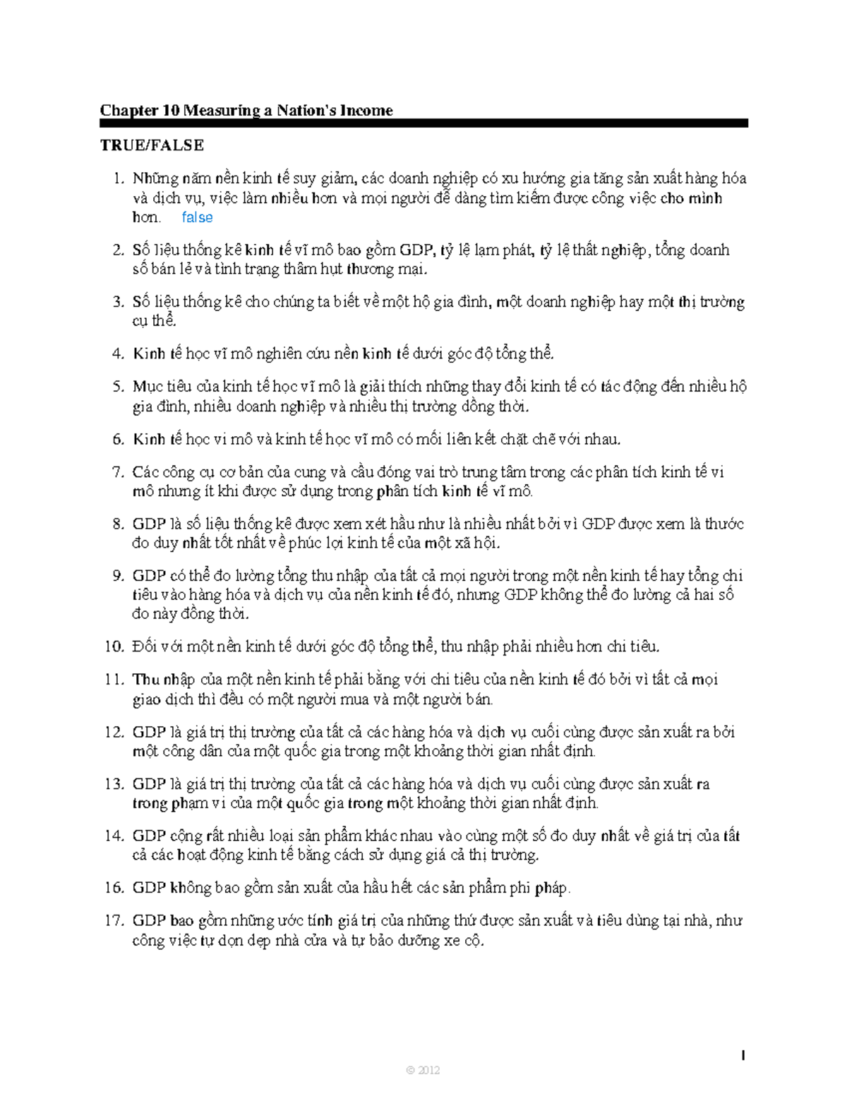 C U H I NG SAI CH10 22 2012 1 Chapter 10 Measuring A Nation s 