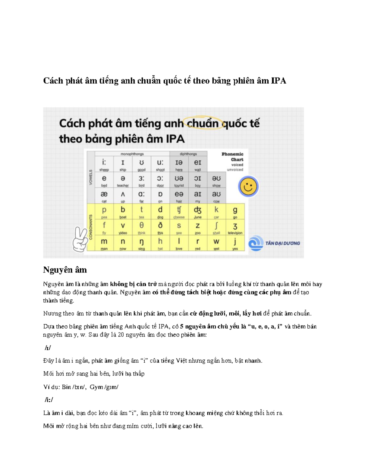 1. IPA - hoc nua hoc mai - Cách phát âm tiếng anh chuẩn quốc tế theo ...
