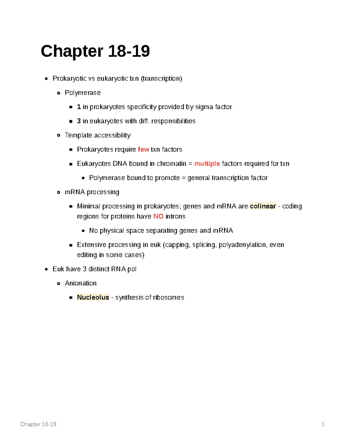 chapter-18-19-eukaryotic-transcription-and-rna-processing-chapter