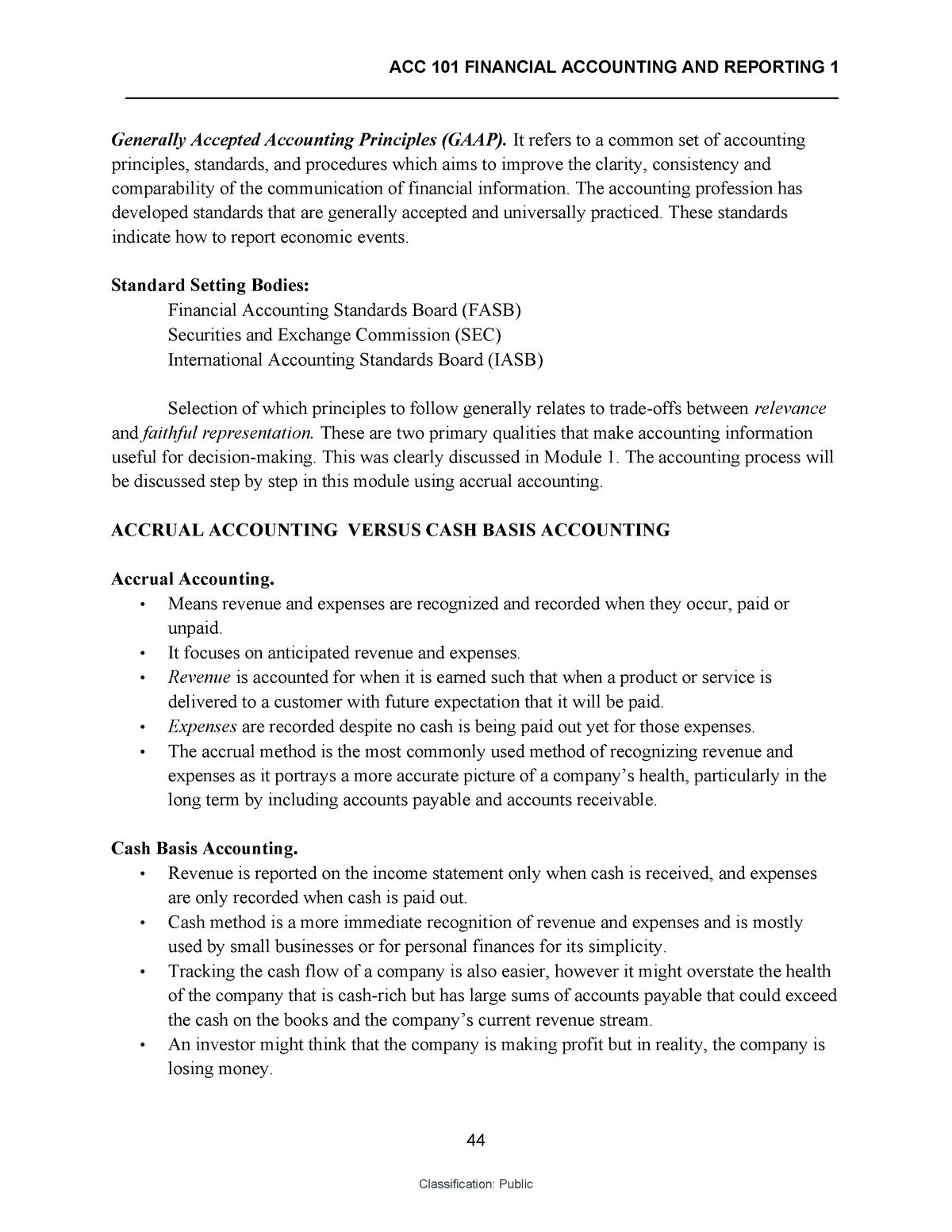 ACC-101 Module-3 - Dthhygjbghjgnjhh - 44 Generally Accepted Accounting ...