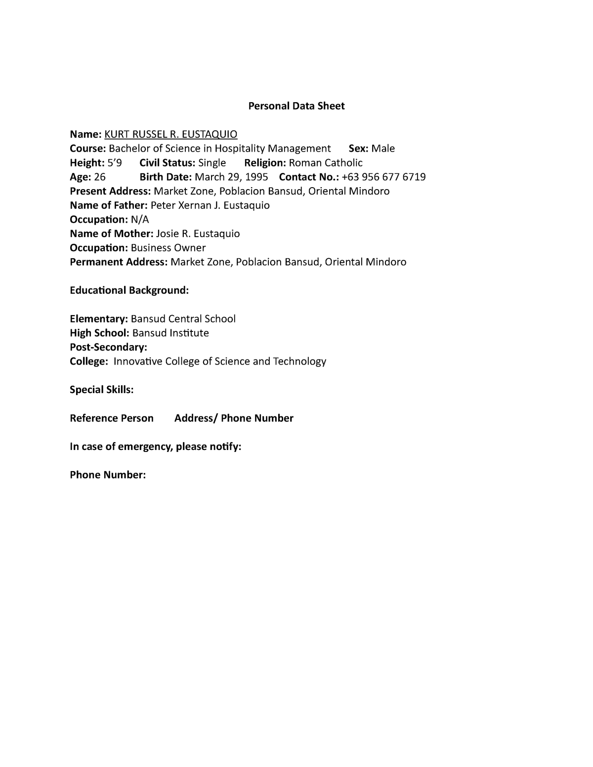 personal-data-sheet-lecture-notes-123-personal-data-sheet-name