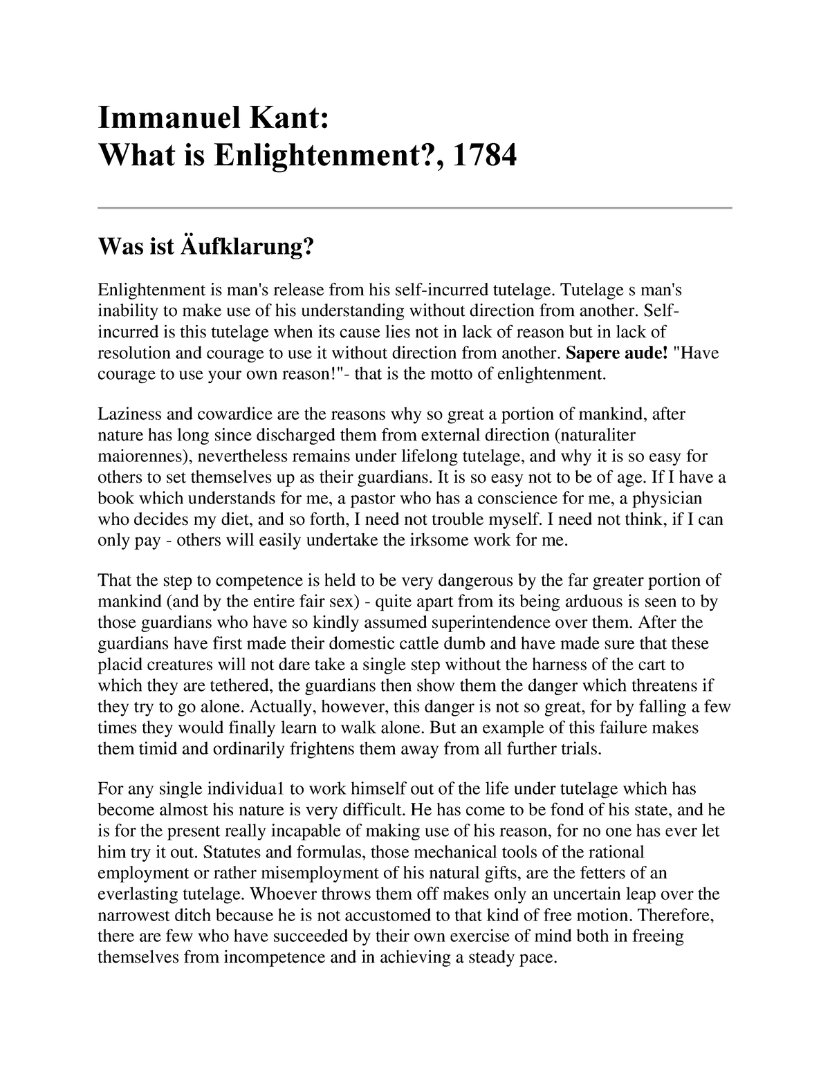 foucault what is enlightenment essay