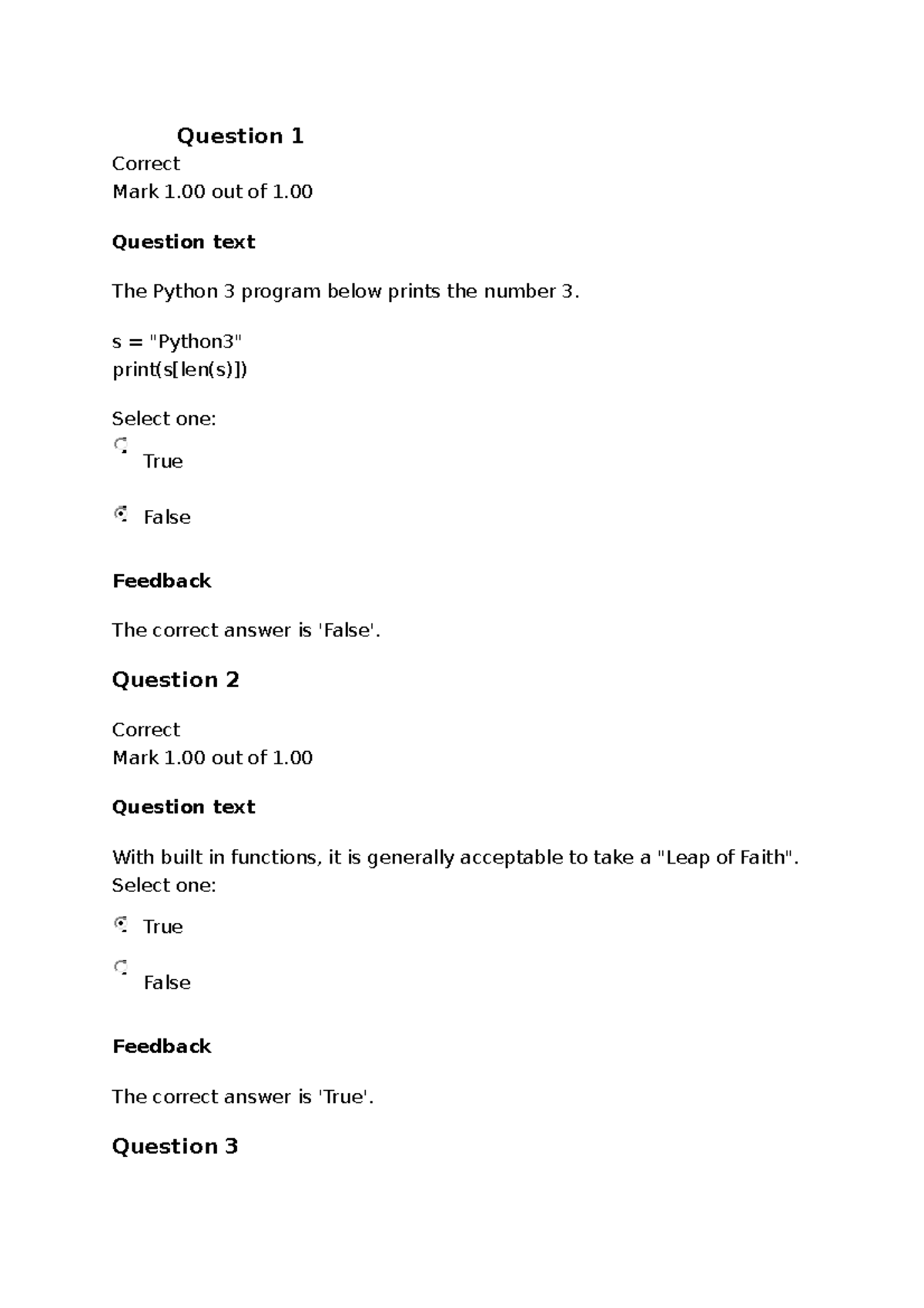 CS1101 Graded Quiz Unit6 - Marked - Question 1 Correct Mark 1 Out Of 1 ...