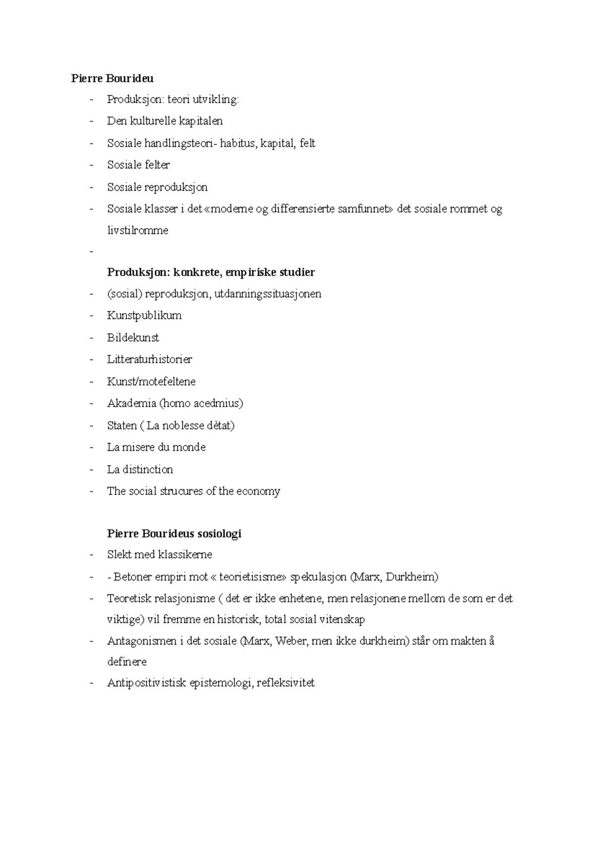 Pierre Bourdieu Sosiologi Pierre Bourideu Produksjon teori