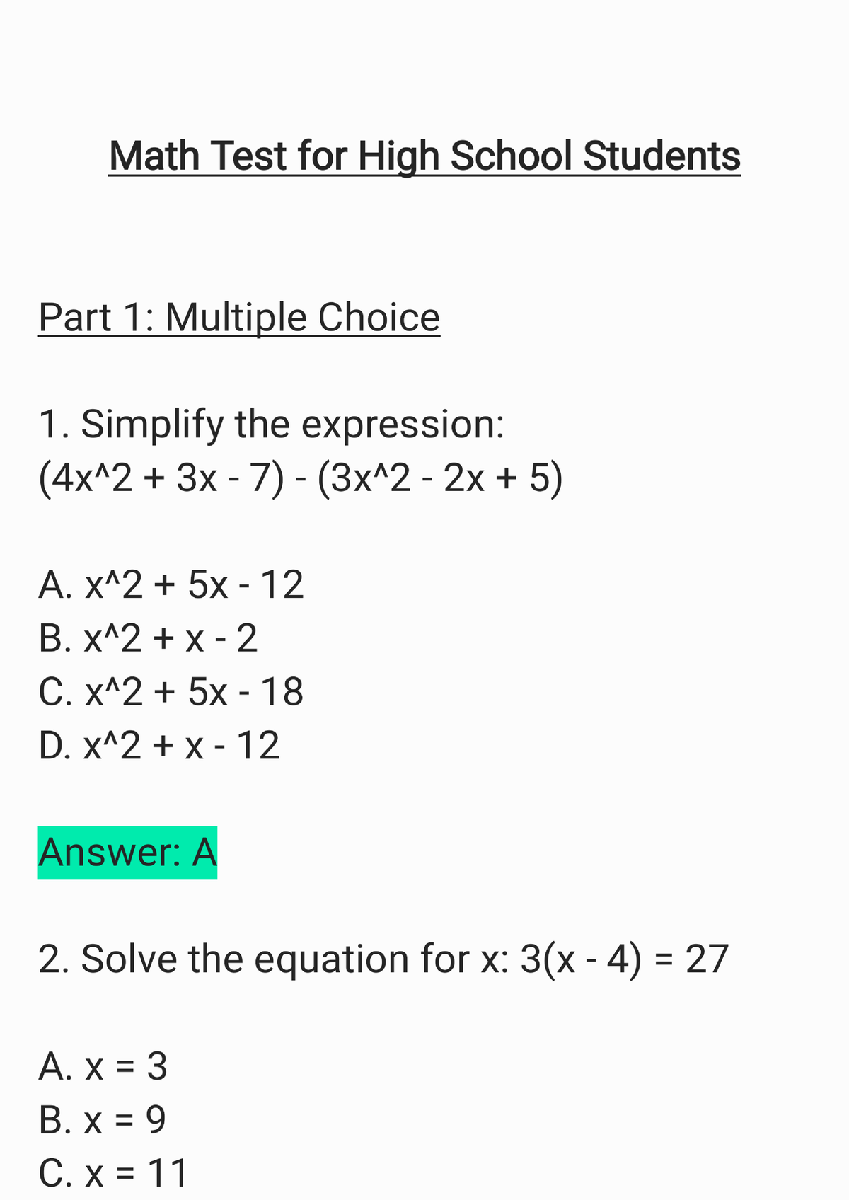 math-test-for-high-school-students-pdf-math55-studocu