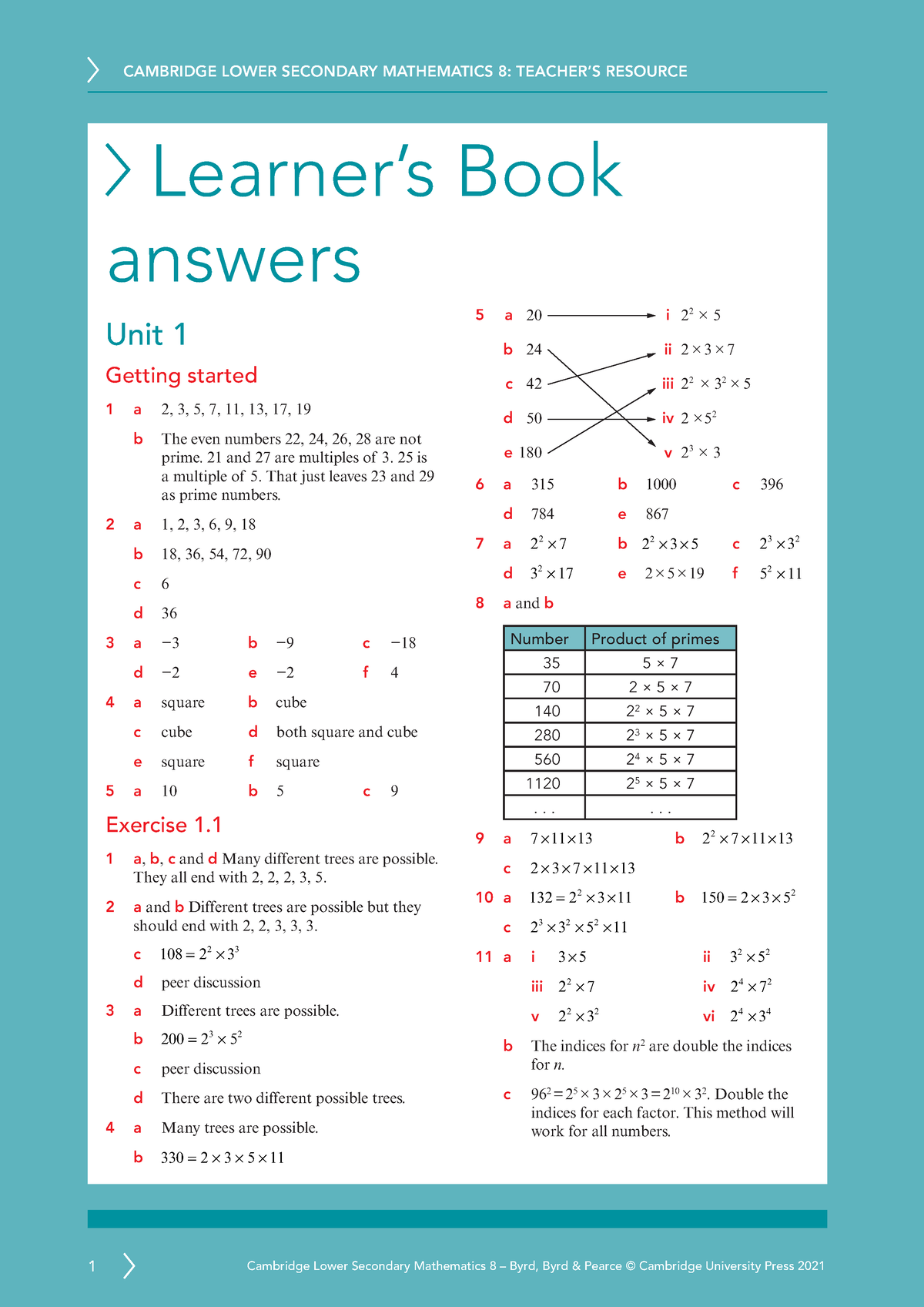 my math homework 8 answer key