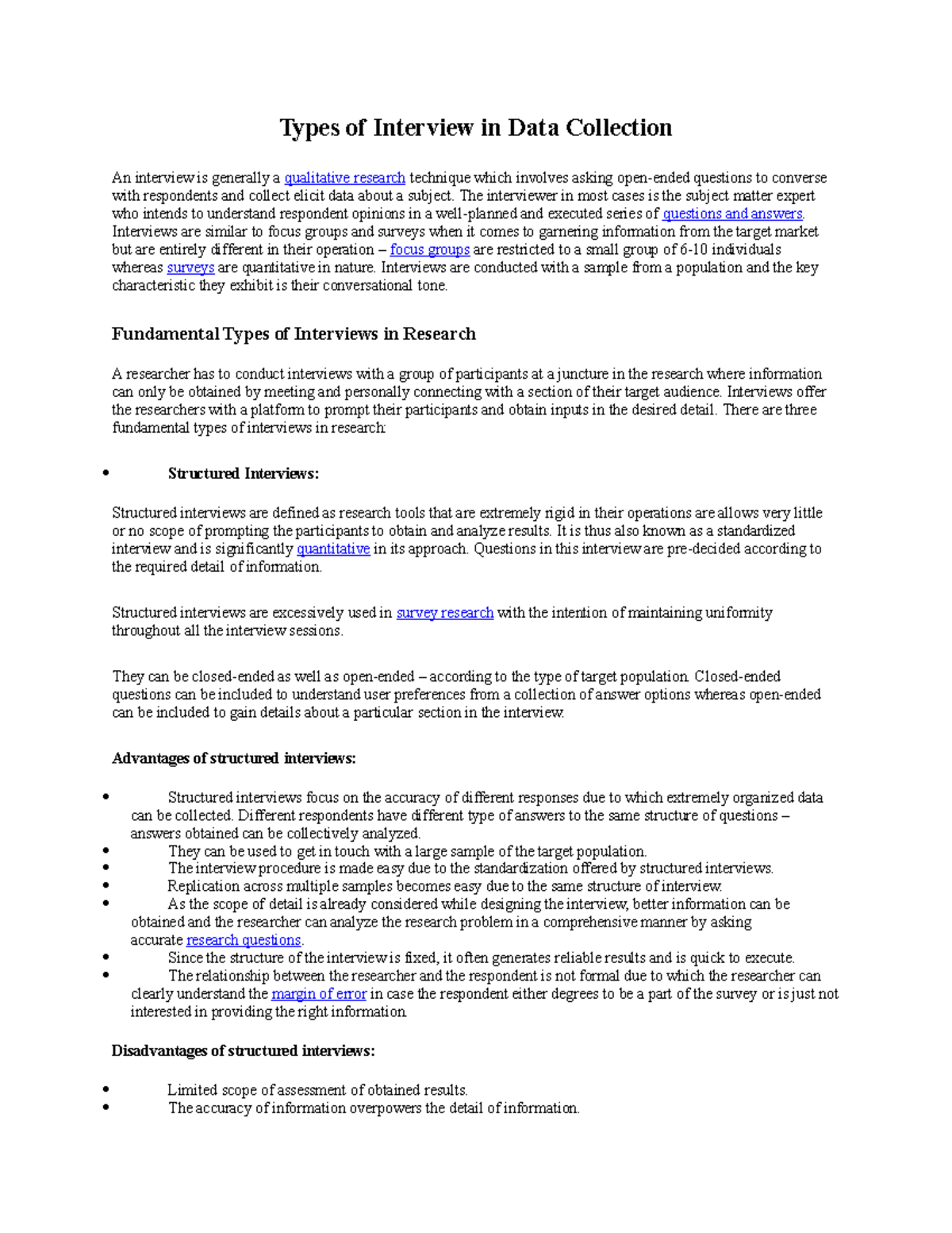 types-of-interview-in-data-collection-the-interviewer-in-most-cases