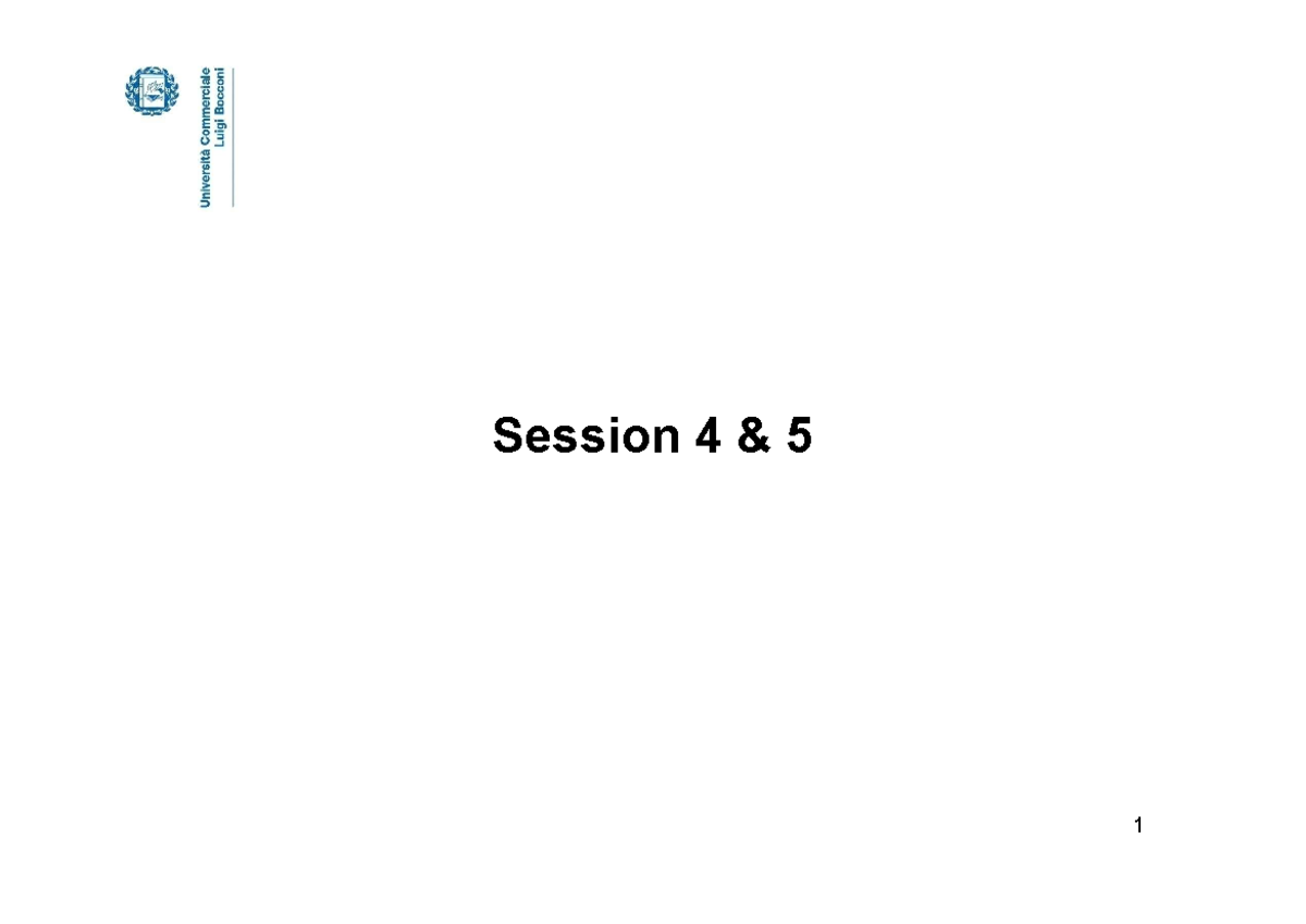 Classnotes session 4 5 - Slides - Session 4 & If some problem occurs in ...