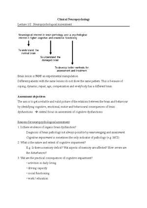 Clinical Neuropsychology Colleges 1-4 - Clinical Neuropsychology ...