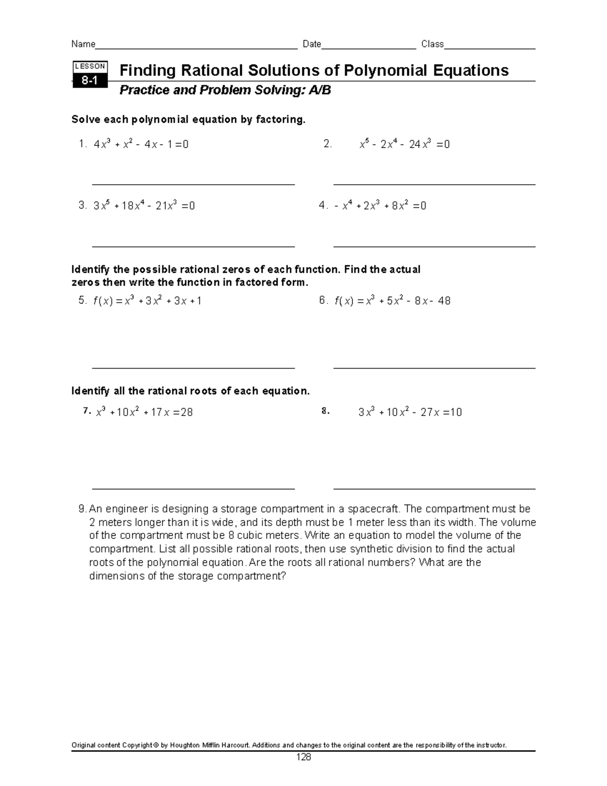 8-1 AB Worksheet with KEY8-1 AB Worksheet with KEY8-1 AB Worksheet with ...