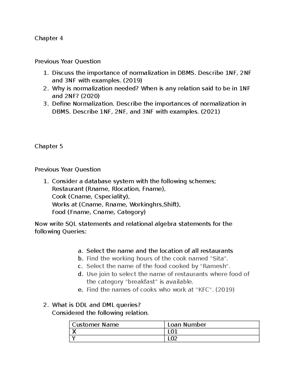 Lab assignment(Question) - Chapter 4 Previous Year Question 1. Discuss ...