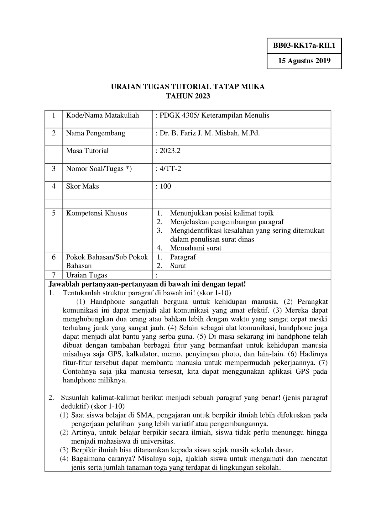 TATACARA MENGUNDI DI SMPWEB Pendaulat Mahasiswa mengharapkan