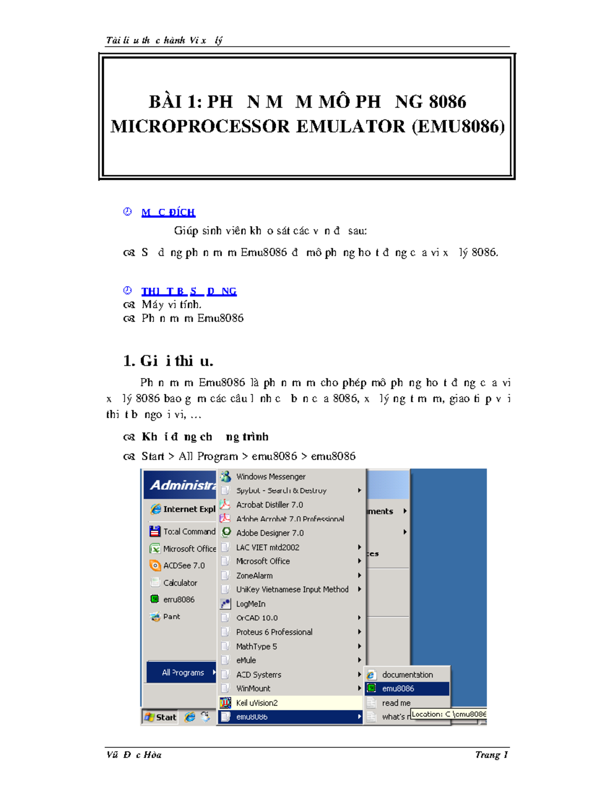 Hướng Dẫn Sử Dụng Emu8086 - BÀI 1: PHẦN MỀM MÔ PHỎNG 8086 ...